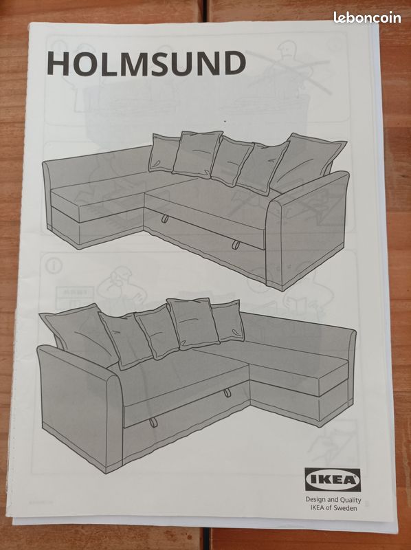 Canapé d'angle convertible IKEA tissus marron affaire à saisir (image 7)