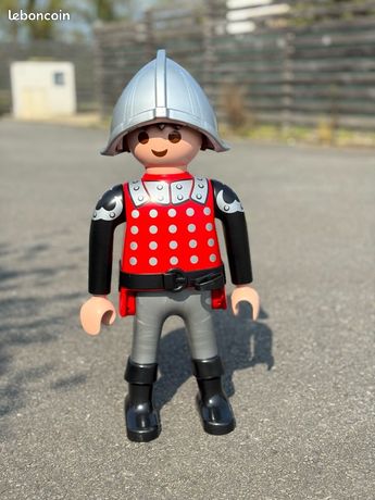 PLAYMOBIL MOYEN-AGE MÉDIÉVAL Chevalier Figurine Dragon Noir Rouge Jaune