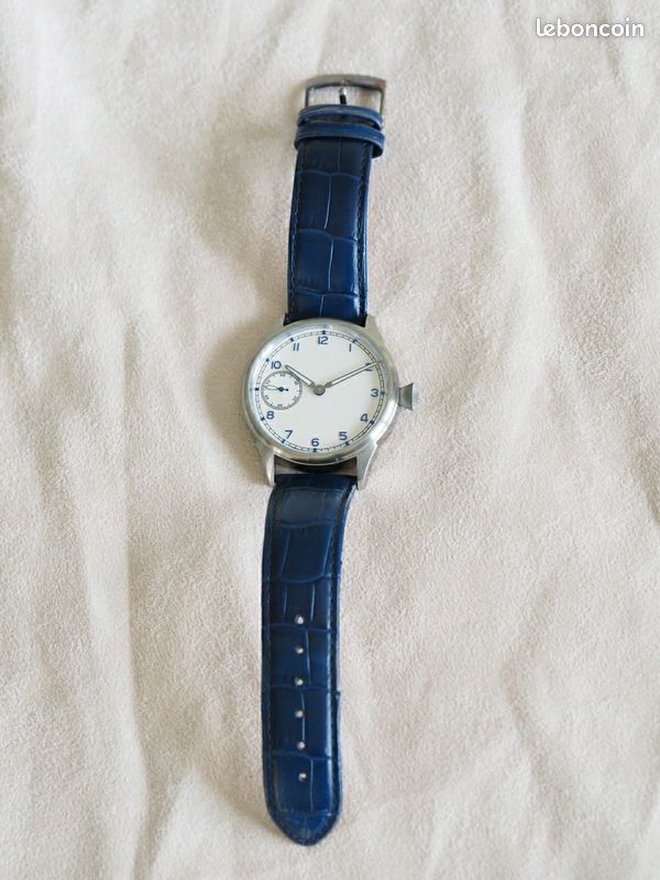 Montre Homme Mécanique CAVADINI CV-1301 Remontage Manuel ETA-6497 - Swiss Made, Boîtier 46 Mm Noir