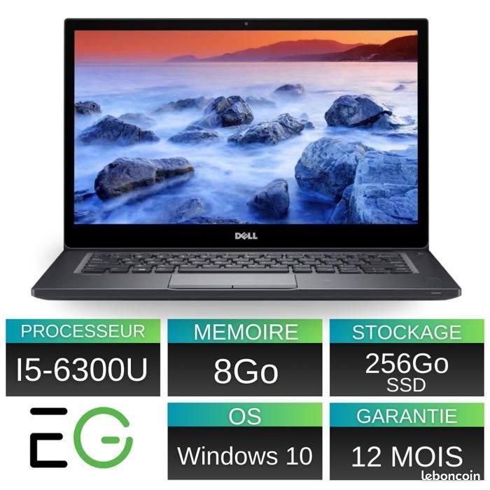 Dell Latitude 7480 Reconditionné – I5, 32Go RAM, 2To SSD, Win10 Pro – Garantie 1 An