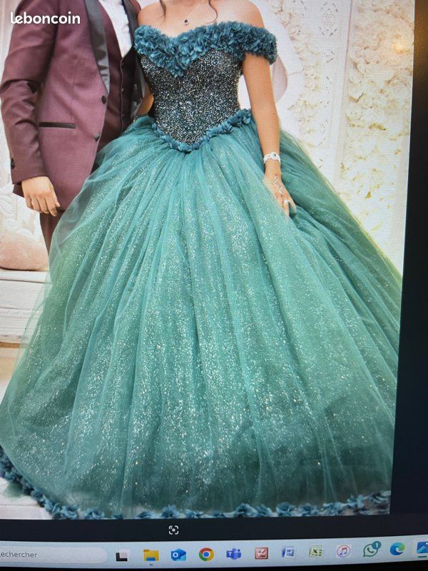 Robe princesse émeraude mariage Vêtements