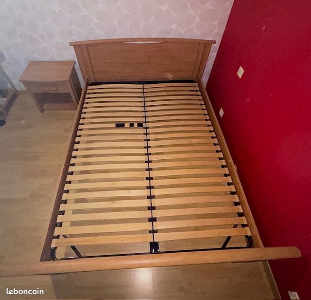 Lit 2 places + table de chevet (image 2)