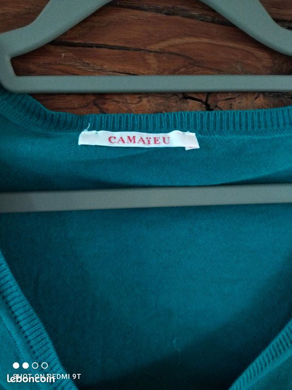 Gilet fin vert canard T34-36 Camaïeu (image 3)