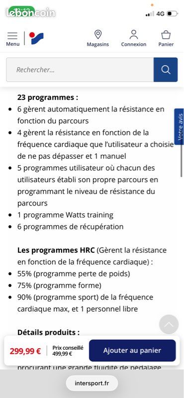 Vélo appartement CARE CV-550 (image 4)