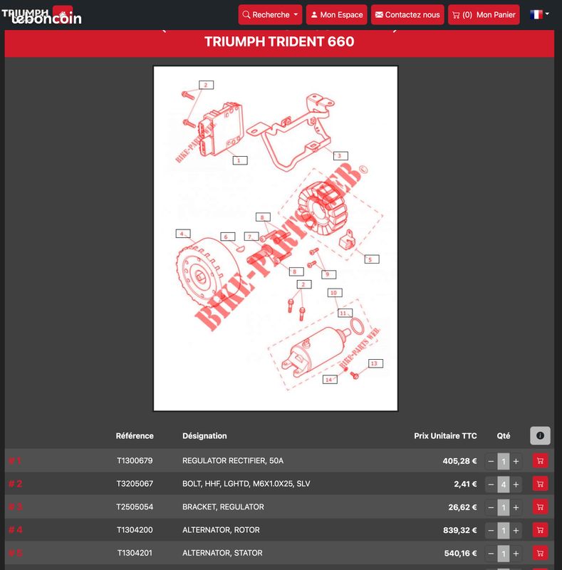 Stator Triumph 660 Trident (image 3)