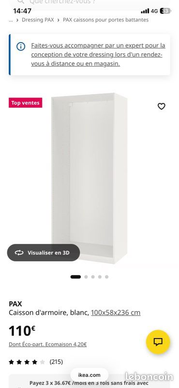 Meuble IKEA pax neuf (image 1)