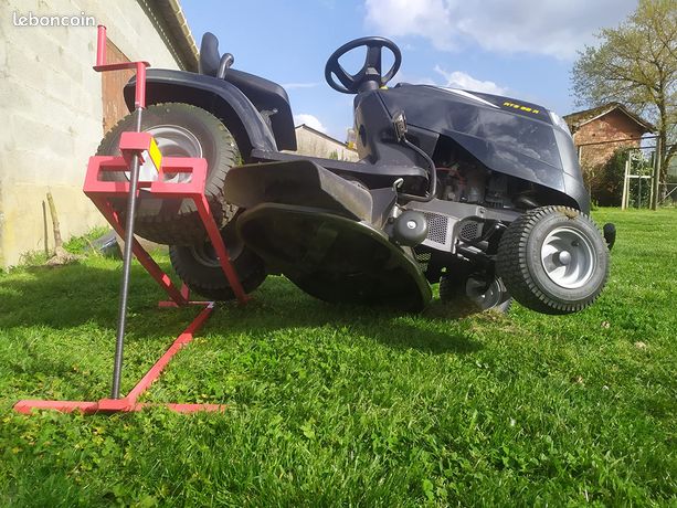 Lève Tracteur Tondeuse Télescopique VOUNOT - Support 400kg - Gain De Place 30%