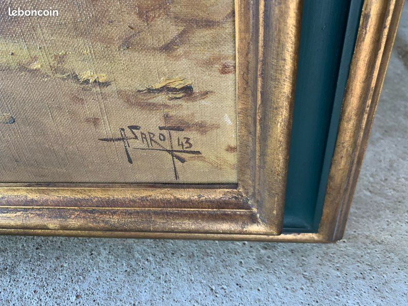 Peinture sur toile ancienne À. Sarot (image 2)