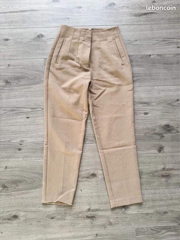 Pantalon tailleur Zara beige nude (image 1)