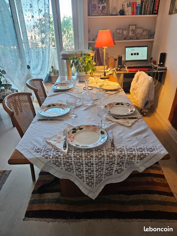 Belle table décorateur bois massif modulable (image 6)