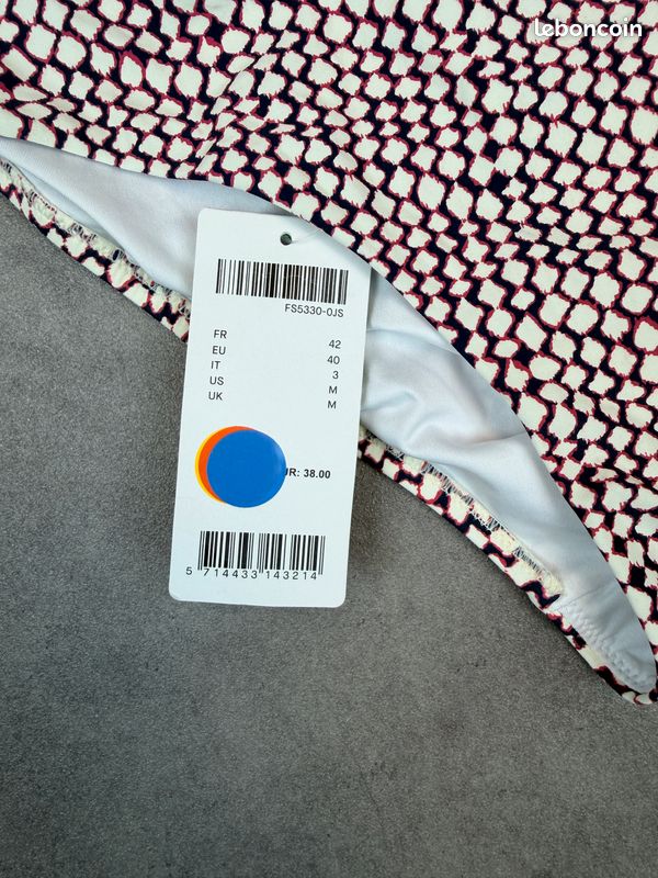 Bas de maillot de bain FEMILET Copenhagen imprimé – FR 42 neuf (image 3)