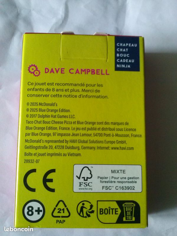 Jeu de cartes mcdonald's (image 2)