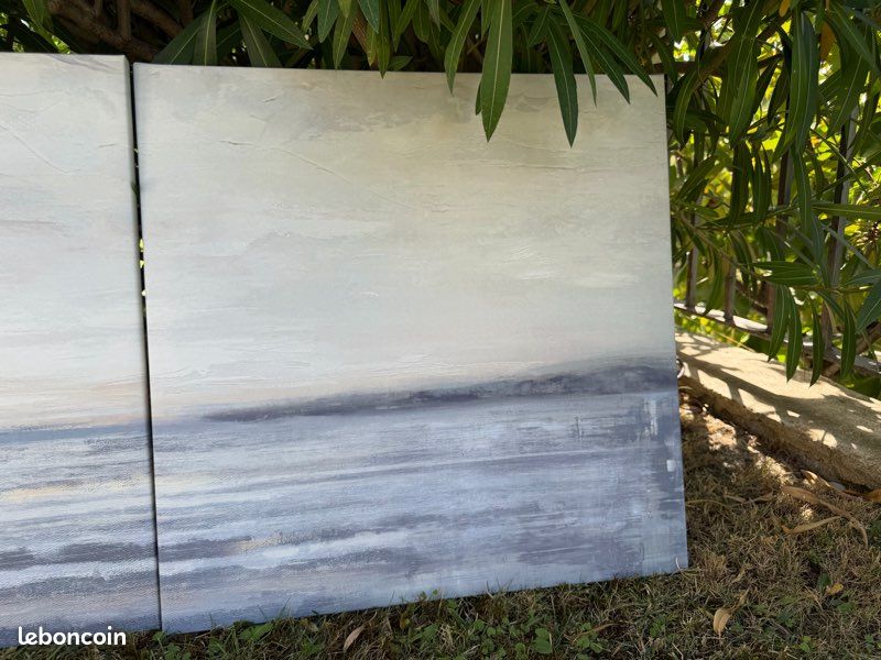 Triptyque IKEA PJÄTTERYD Paul Duncan – paysage marin – 3 toiles 56 x 56 cm (image 4)