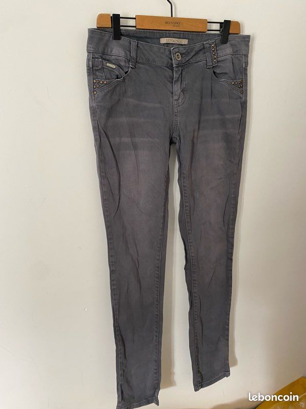 Bonobo Jean Gris Push Up Jean Sépia Push-up Excellent état Vêtements