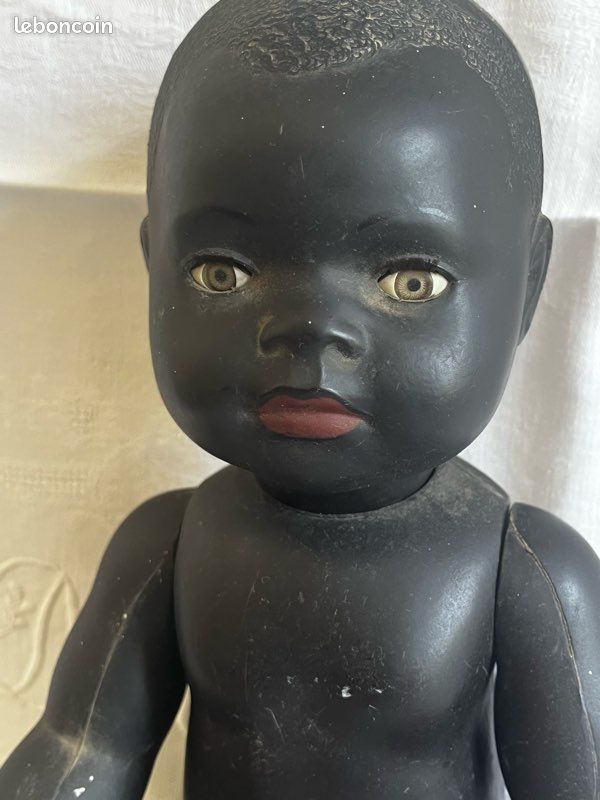 Yeux poupée ancienne 10 Noir (N°6) black outh blown eyes for antique