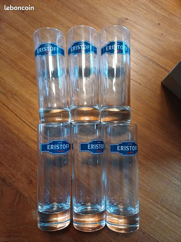 Lot de 6 verres à vodka Eristoff (image 1)