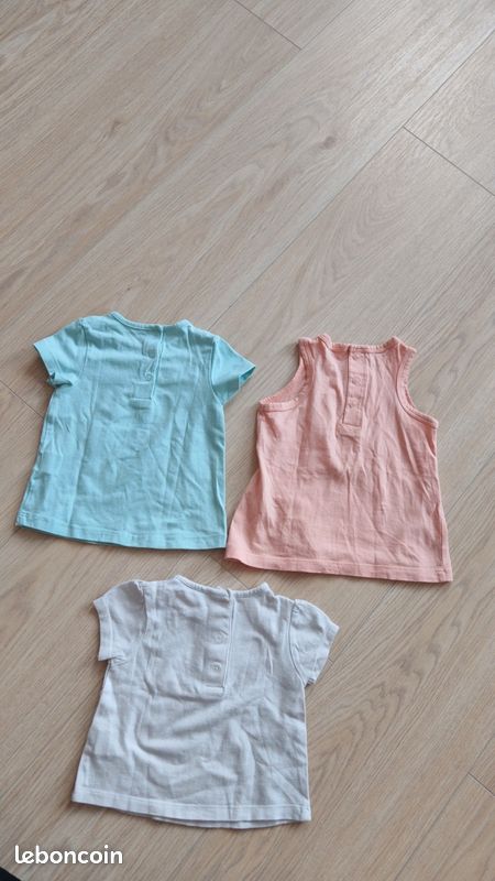 2 t-shirts 1 debardeur 6mois (image 5)