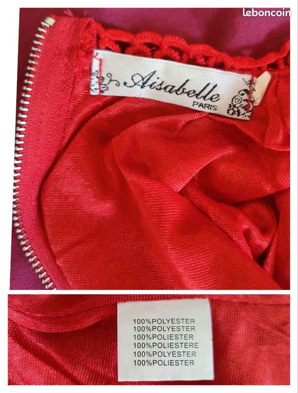 Haut dentelle rouge (image 3)