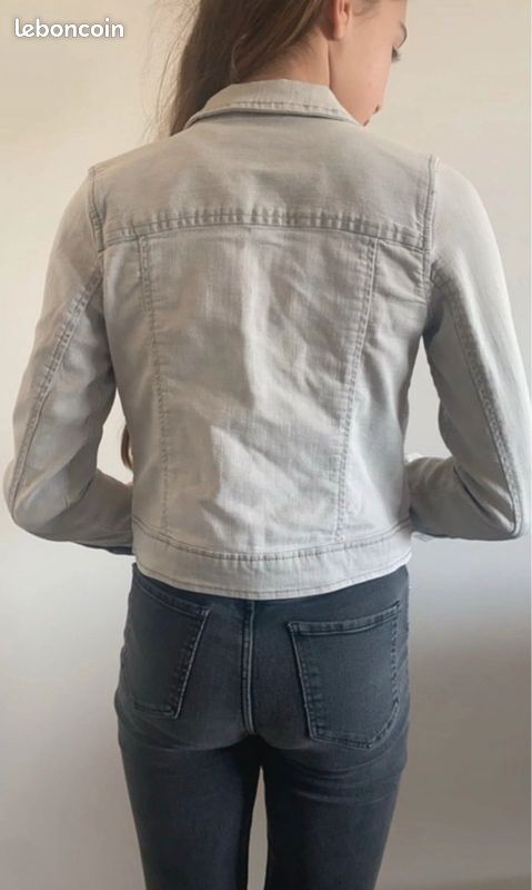 Veste en jean grise, enfant fille 10 ans, GapKids, neuve (image 3)