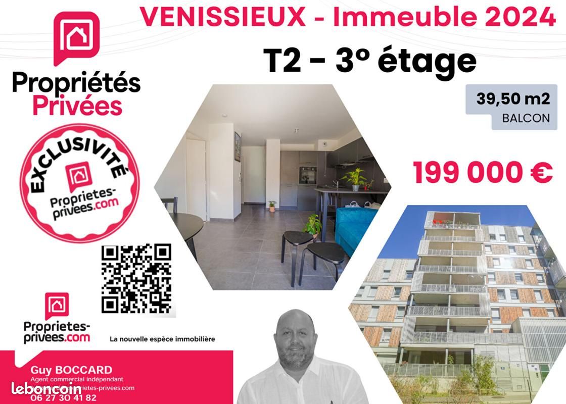Appartement 2 pièces 39 m² · à Vénissieux · 39 m² · 199 000 €