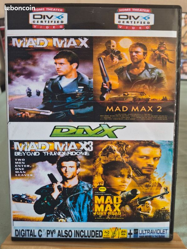 DVD Collection Mad Max 1 2 3 Fury Road Saga Complète Action (image 1)
