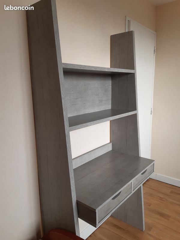 Bureau Étagère Grise (image 7)