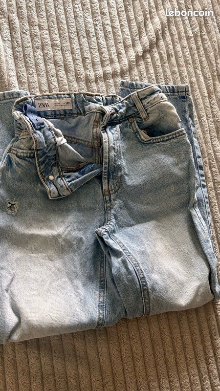 Jean Denim Clair Coupe "Dad/Mom" Vintage pour Enfant - Pointure 10ans (image 1)