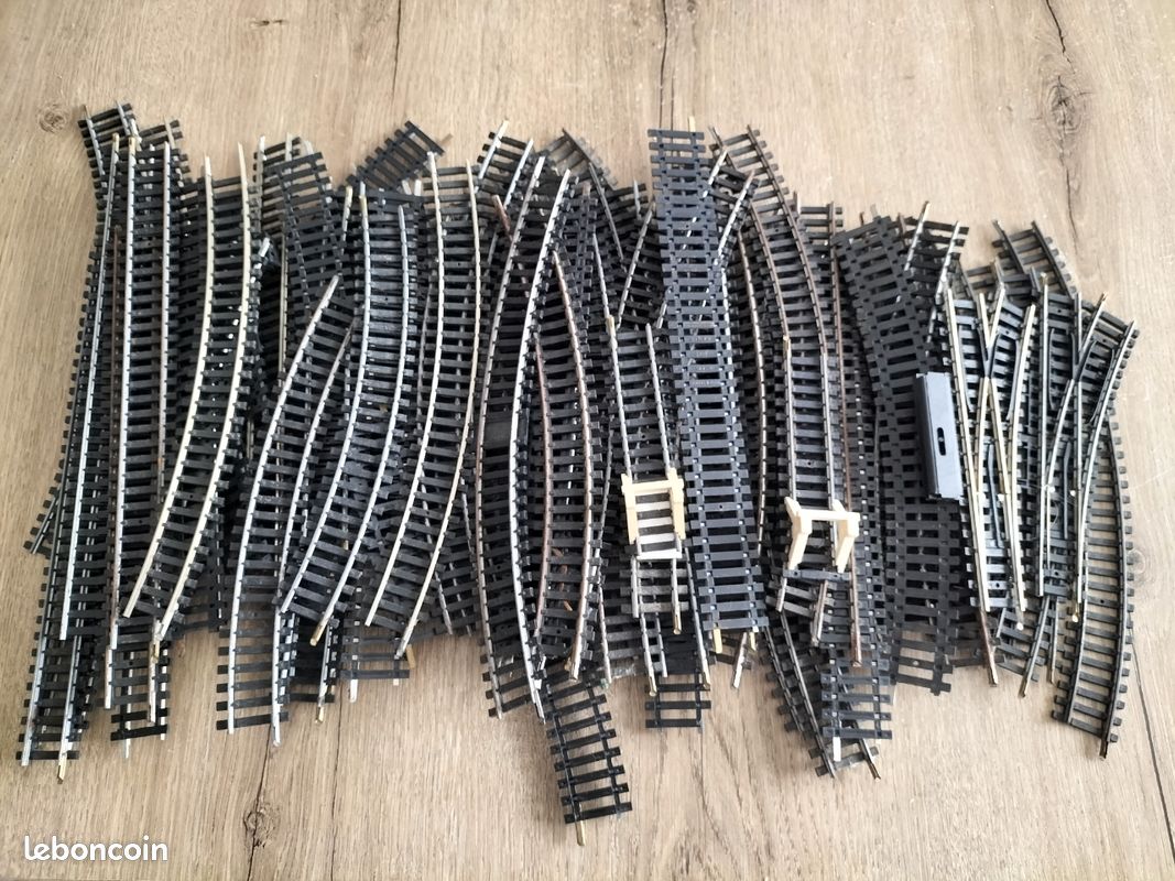 20 Rails Droits Jouef HO (25cm) - Réf 475 - Vintage Modélisme Ferroviaire