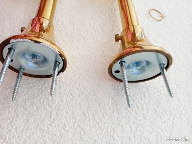 2 EMBOUTS DIAMÈTRE tringle rideau 4,3 cm laiton lourd occasion EUR 20,00 - FR