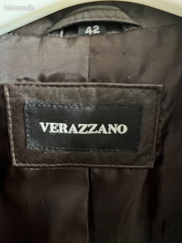 Vends veste cuir femme marron marque Verazzano (image 5)
