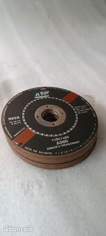 Disques a tronçonner 115x1x22 115mm inox (image 1)