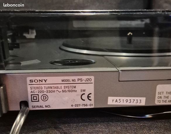 Platine Vinyle Sony PS-333 Pour Pièces - Moteur Tourne En Continu - Année 1979