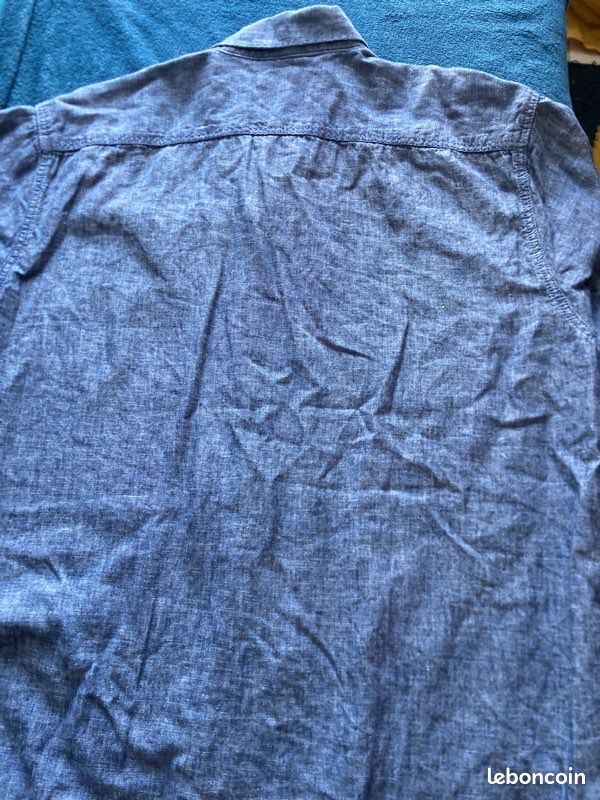 Chemisette bleue jean fine Armand Thierry (image 2)