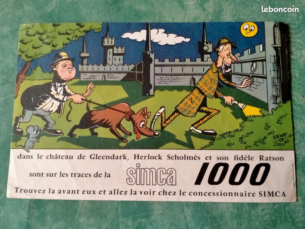 Buvards Amora La Vache Qui Rit Simca 1000 Protège cahier publicitaire (image 3)