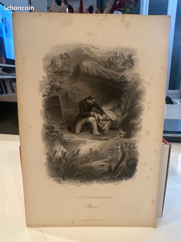 Gravure ancienne 1889 coquetterie dessin de Diagué issue du livre