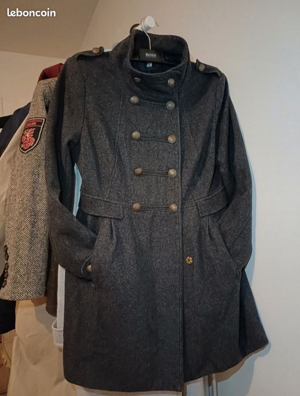 Gris Foncé Manteau Long Femme Hm Gris Manteau Court Femme H&m