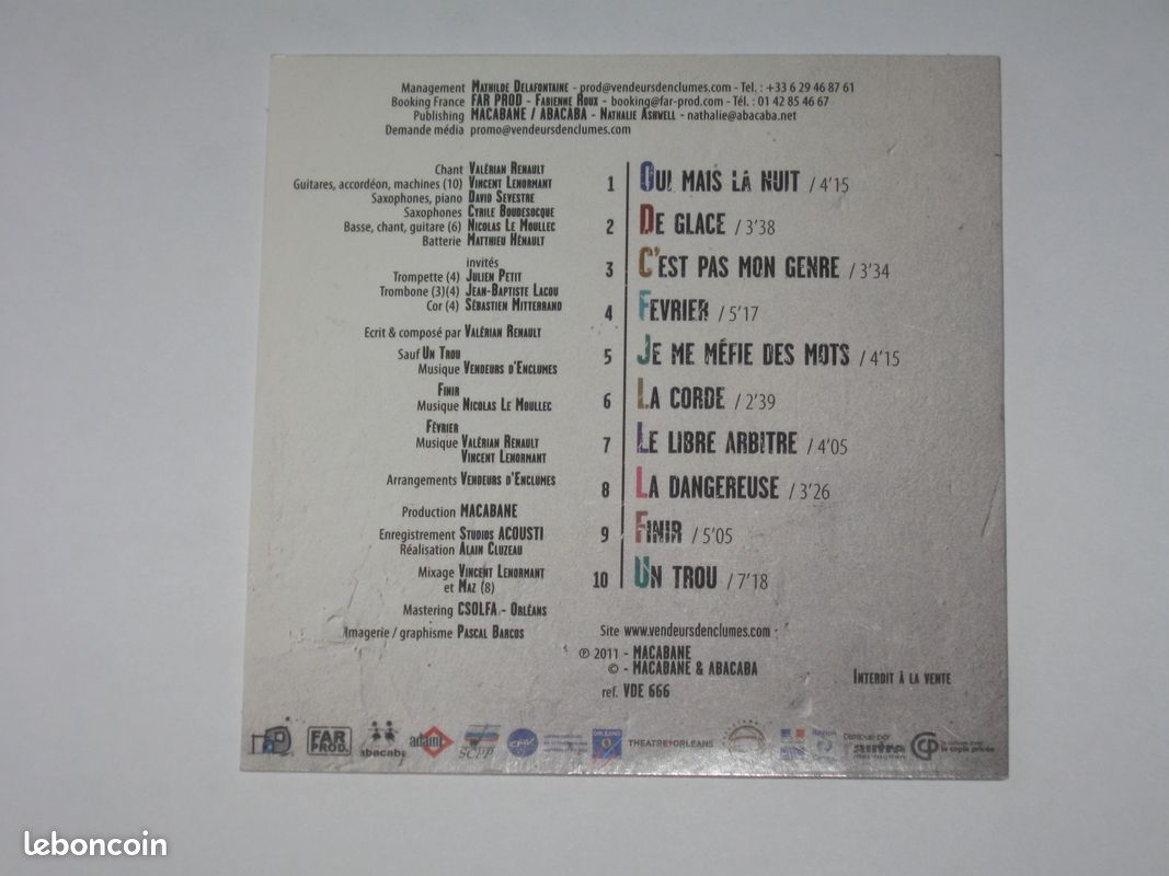 Vendeurs d'Enclumes – Décadrant CD (image 2)