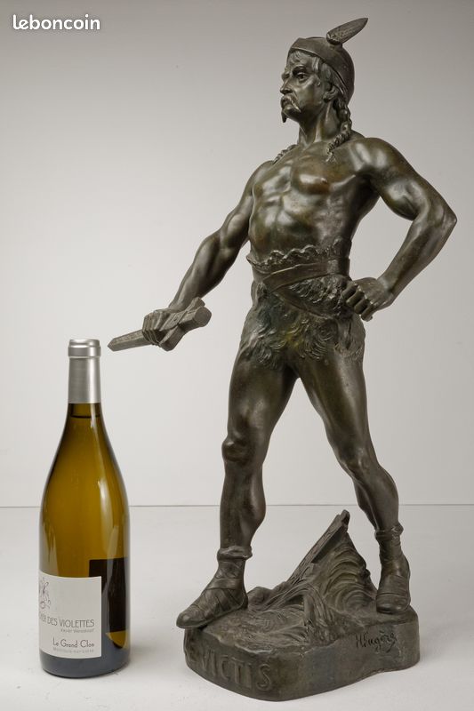 (VENDU) Brennus - Statuette par Henry Fougère (France 1872-1944) sculpture Brennos Henri (image 9)