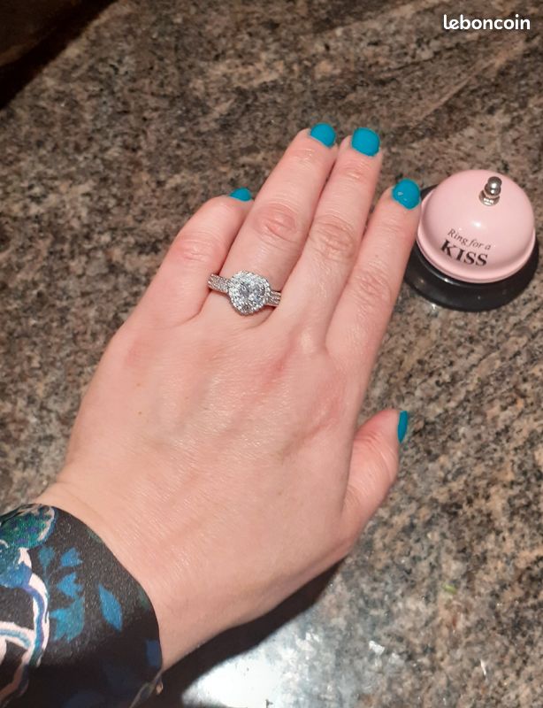 Bague et boucles d'oreilles neuve en argent taille 💍 54 (image 7)