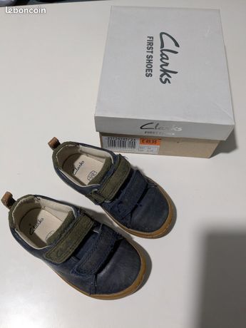 Chaussures Clarks First Pour Garçon - Taille 3.5 UK - Occasion - Gris