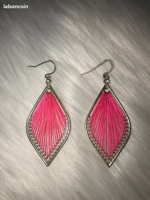 Boucles d’Oreilles Rose (image 2)