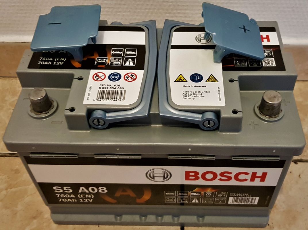 Batterie BOSCH S5 A08 12V 70Ah 760A AGM Start & Stop Tout Neuf