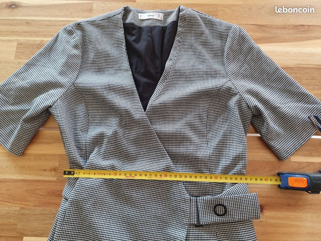 Robe Mango Grise épaisse - Robe D'hiver Et D'automne En Maille Taille 36