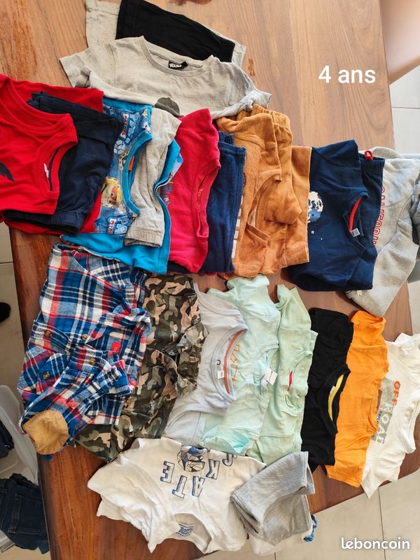 Lot De Vêtements Garçon 4 Ans (Taille 104) – Ensemble Décontracté – Occasion Très Bon État