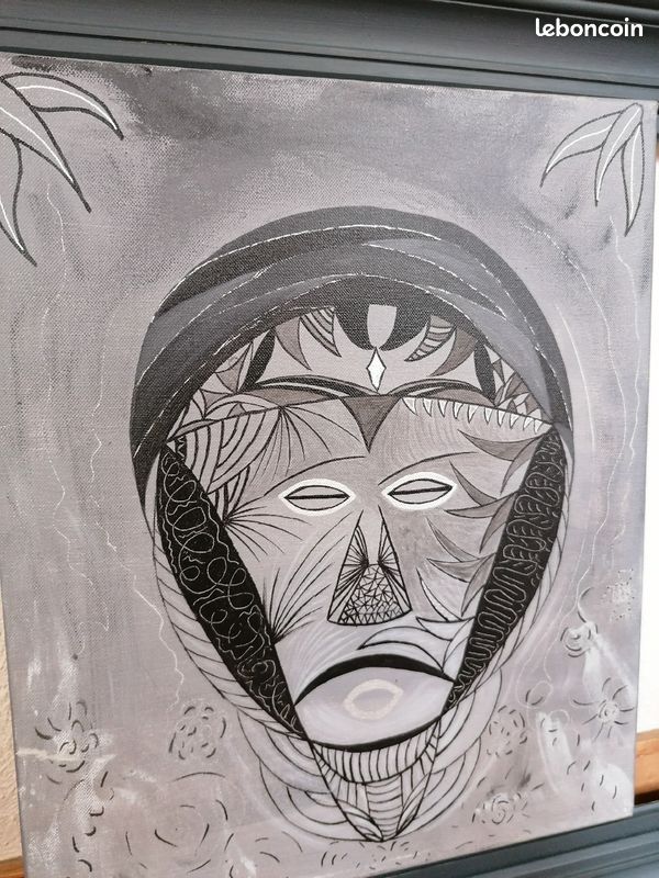 Tableau acrylique "masque" (image 3)