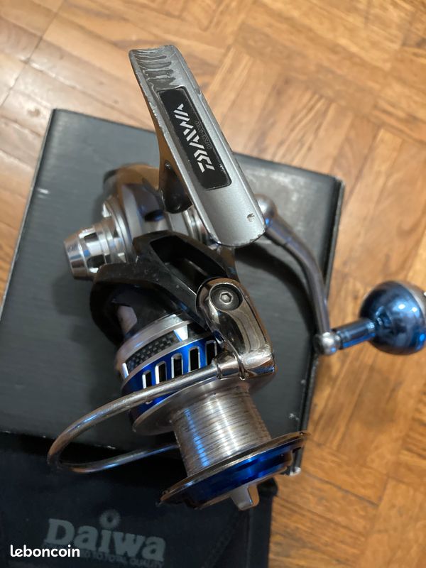 Moulinet Toupie Daiwa Catalina 4500H - Gros Jeu, Poignée Personnalisée, Avec Pochette