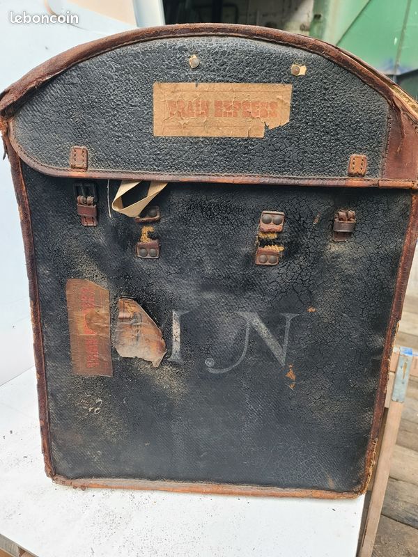 Ancienne malle transport valise malette vintage retro déco (image 2)