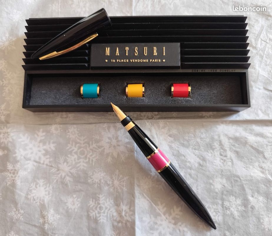 Stylo Plume Multicolore Design Original - Neuf Jamais Encré, Plume Plaquée Or