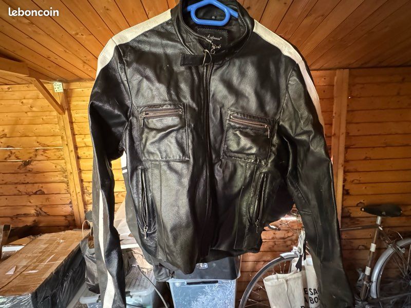 Moto Dmp Blouson Moto Strada Cuir Blouson Moto Taille Veste Homme