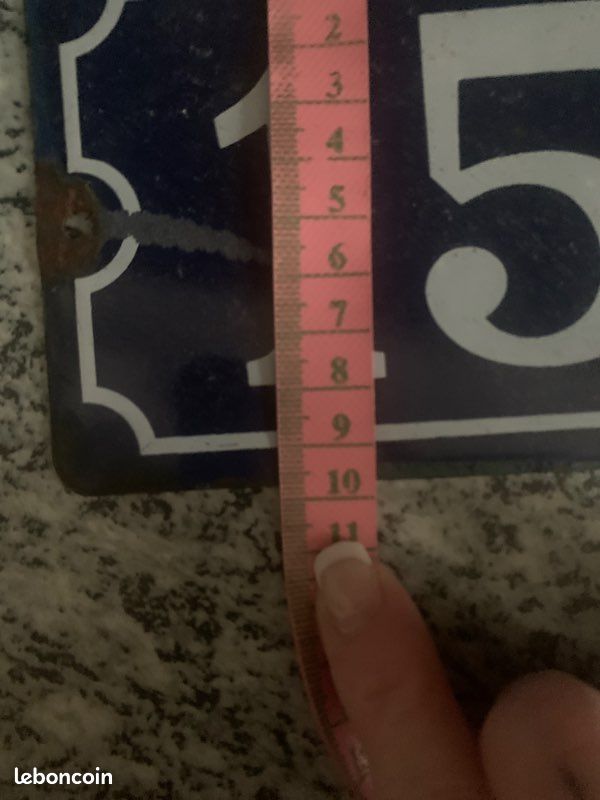 Ancienne plaque émaillée numéro (image 3)